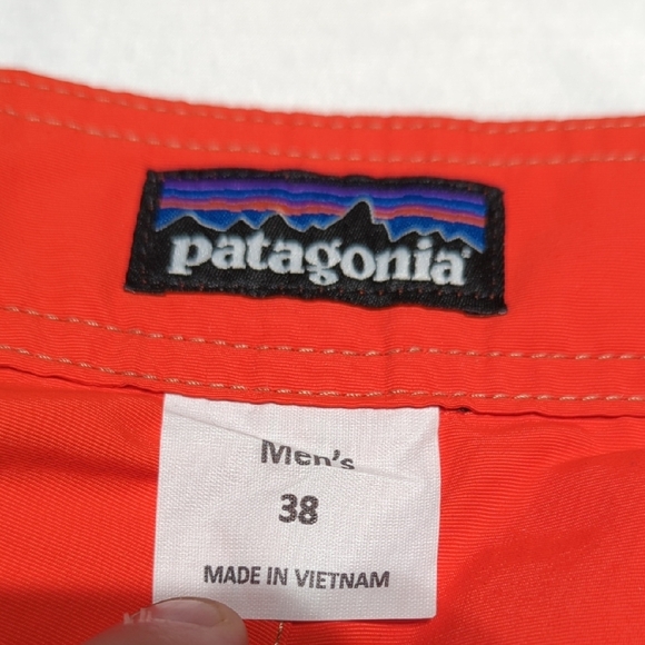 Patagonia Men's Bright Orange Board Shorts - Picture 9 of 16